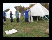Aufbau des Zeltes vom Krüger